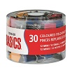 Basics® Coloured Fold-Back Clips - Assorted Sizes - 30/tub