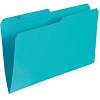 Basics® Coloured Reversible File Folders Legal Light Teal 100/box