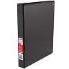 Basics® Customizable Round Ring Binder 1" Black