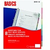 Basics® Poly Index Dividers Assorted Colours 8 Tabs