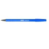 Basics® Rubber Barrel Stick Pen Medium Point Blue 12/box